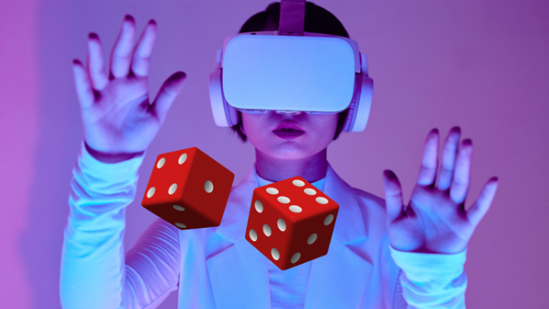 A futuristic virtual casino environment